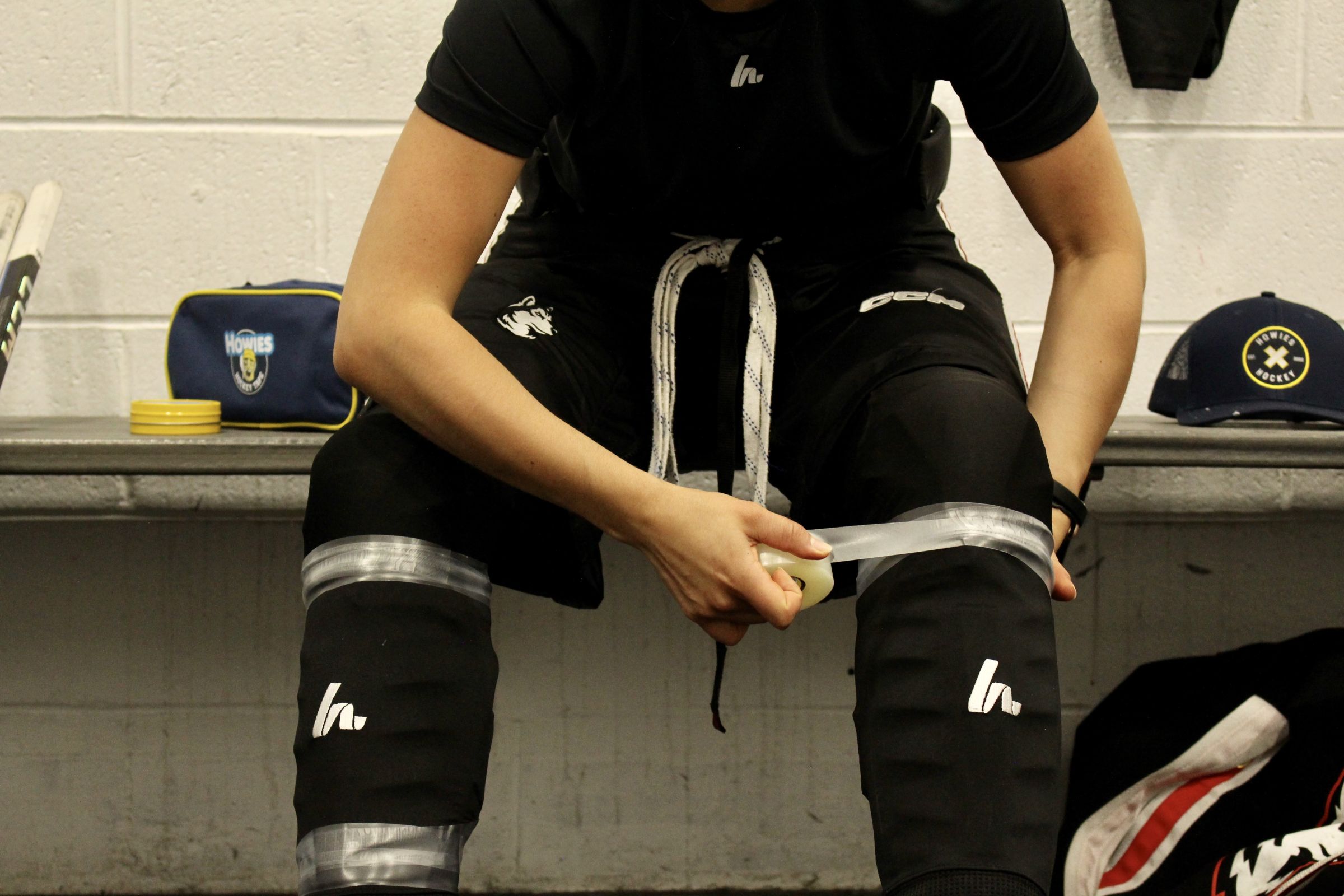 How To Tape Your Shin Pads And Hockey Socks - Howies Hockey Tape